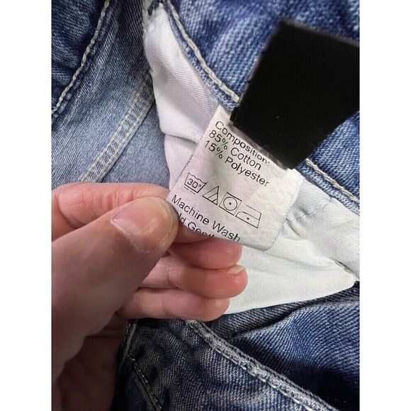 Shein High Waist Letter and Cartoon Graphic Jeans Size: XS Color: Blue - Picture 10 of 12